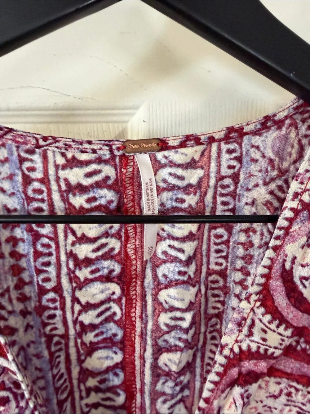 Free People Pink Paisley Wrap Crop Blouse NWT Sz XS